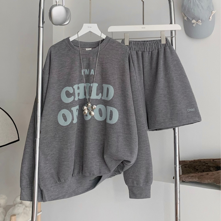 SET BỘ ÁO TAY DÀI QUẦN SHORT FORM RỘNG CHẤT VẢI GÂN MỊN - HIGO - 8204 - JEMCLOSET