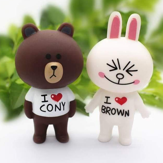 đôi gấu thỏ đứng trang trí bánh kem (combo 5 đôi)
