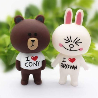 đôi gấu thỏ đứng trang trí bánh kem (combo 5 đôi)