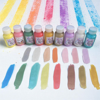  Màu Nhũ Metallic Lọ 20ml Pha Sẵn Gốc Acrylic Tô Tượng Vẽ Tranh Trang Trí HUNGACOLOR 