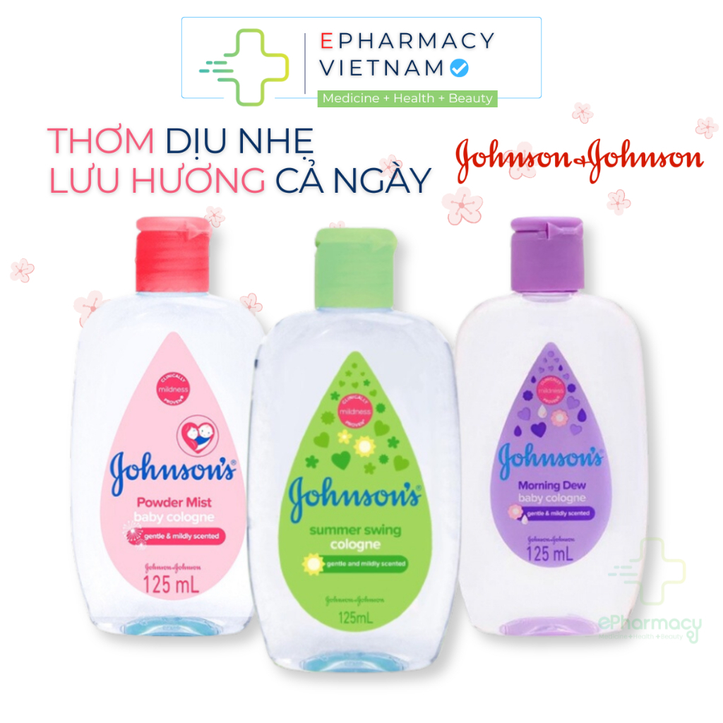 Nước Hoa JONHSON'S BABY Nhiều Mùi, Lưu Hương Thơm Mát An Toàn Cho Làn Da Bé