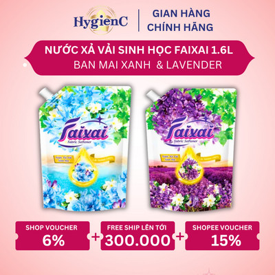 Nước Xả Vải Sinh Học FAIXAI 1.6L Hương Lavender/ Ban Mai Xanh - Mềm Mại Tự Nhiên, Hương Thơm Dài Lâu