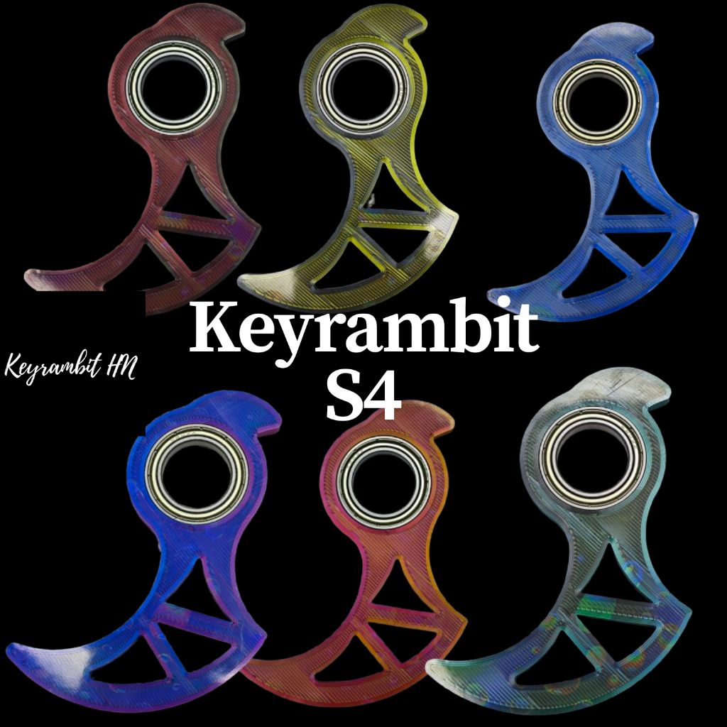 [Keyrambit S4] Bộ sưu tập Keyrambit S4 - Móc khóa xoay keyrambit cao cấp xả stress - kèm khoen móc k