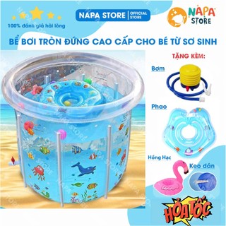  Bể Bơi Tròn Đứng Cao Cấp Cho Bé Thành Cao Trong Suốt Dày Dặn Dành Cho Bé Tập Bơi Từ Trẻ Sơ Sinh 