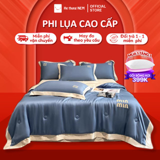  Bộ Chăn Ga Gối 5 Món Hệ Thống Nệm Cao Cấp Bộ Set Chăn Ga Drap Grap Phủ Trải Giường Gối Nệm Đệm 5 Món Lụa Thái Sang Trọng 