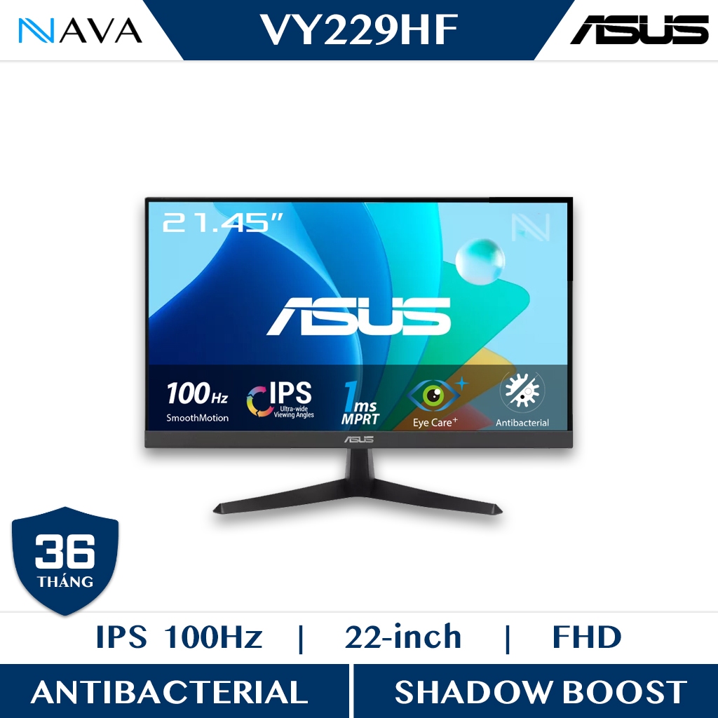 Màn Hình ASUS VY229HF ~22 Inch IPS FullHD 100Hz 1ms FreeSync Eye Care Plus Chống Nhấp Nháy Chính Hãng | BigBuy360 - bigbuy360.vn