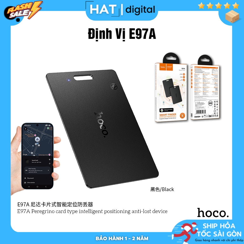 Thiết Bị Định Vị Dạng Thẻ Hoco E97A (Dành Cho Android) | Định Vị Dạng Thẻ Hoco Cho Android Sạc Không