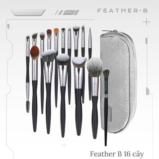  Bộ cọ makeup bán chuyên nghiệp - bộ cọ trang điểm Feather B 16 cây - Bộ cọ chuyên nghiệp 