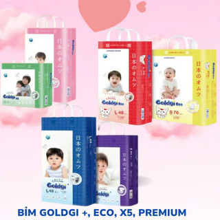  Bỉm dán  quần Goldgi cao cấp  X5  Eco Nhật đủ size cho bé 