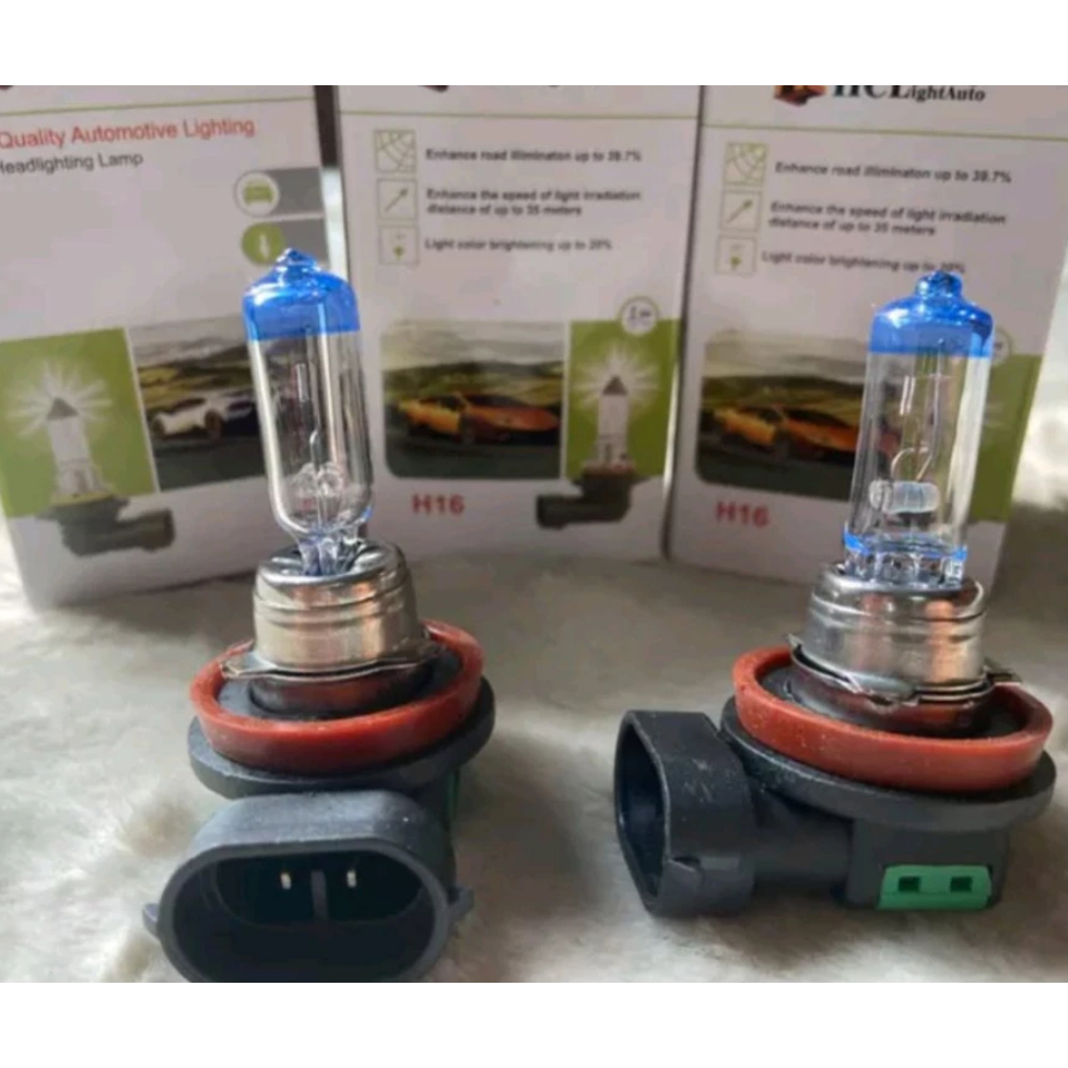 Hộp 10 bóng đèn H16 12v đầu xanh. Bóng pha ô tô H16 HCL