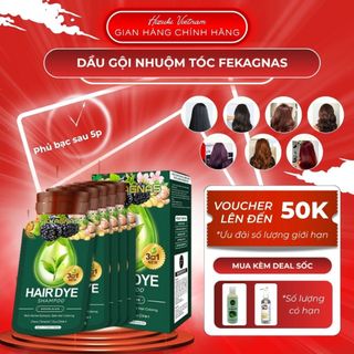  Dầu Gội Nhuộm Tóc Phủ Bạc Thảo Dược FEKAGNAS Chính Hãng Gói 30ml Giúp Nhuộm Tóc Phủ Bạc Hiệu Quả 