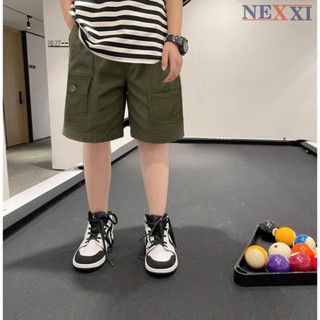 Quần Short Kaki Bé Trai NEXXI Túi Hộp Lưng Thun Co Giãn, Vải Mềm Mát Cho Bé 8-45kg