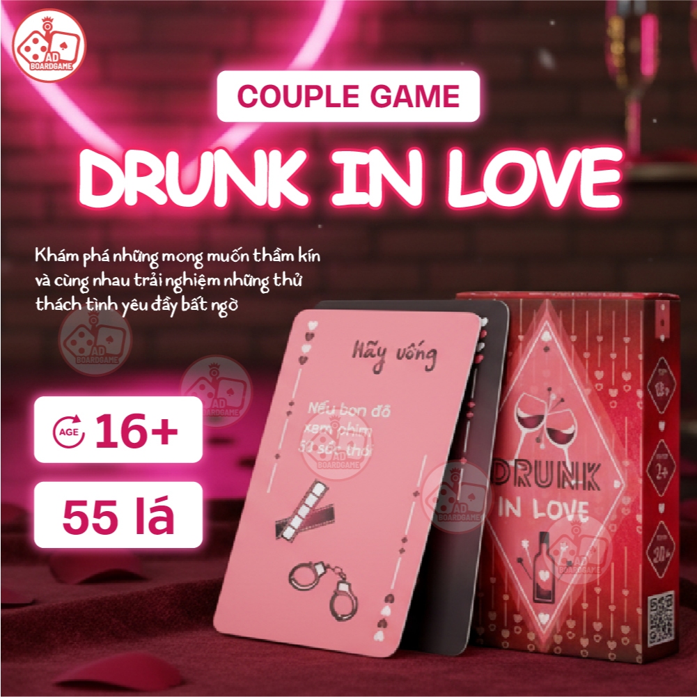 Bài Yêu Drunk In Love Boardgame Couple Dành Cho Cặp Đôi Hẹn Hò, Drinking Game Gắn Kết Tình Cảm