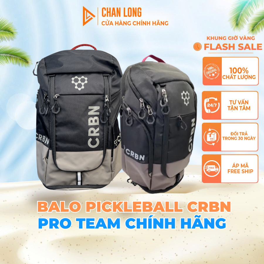 Balo Pickleball CRBN Pro Team Chính Hãng – Siêu Rộng Rãi, Chất Liệu Bền Bỉ, Thiết Kế Chuẩn VĐV