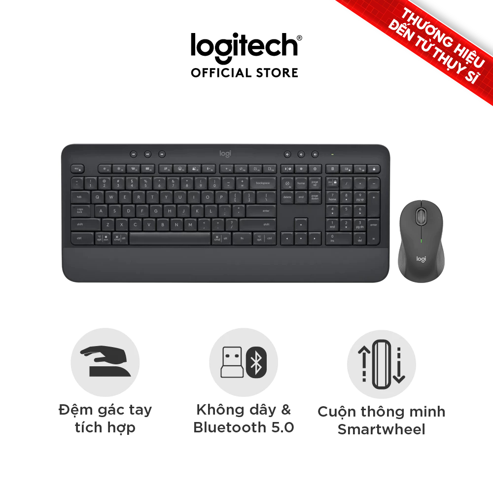 Combo Bàn phím Không dây Logitech K650 và Chuột Không dây Logitech M550