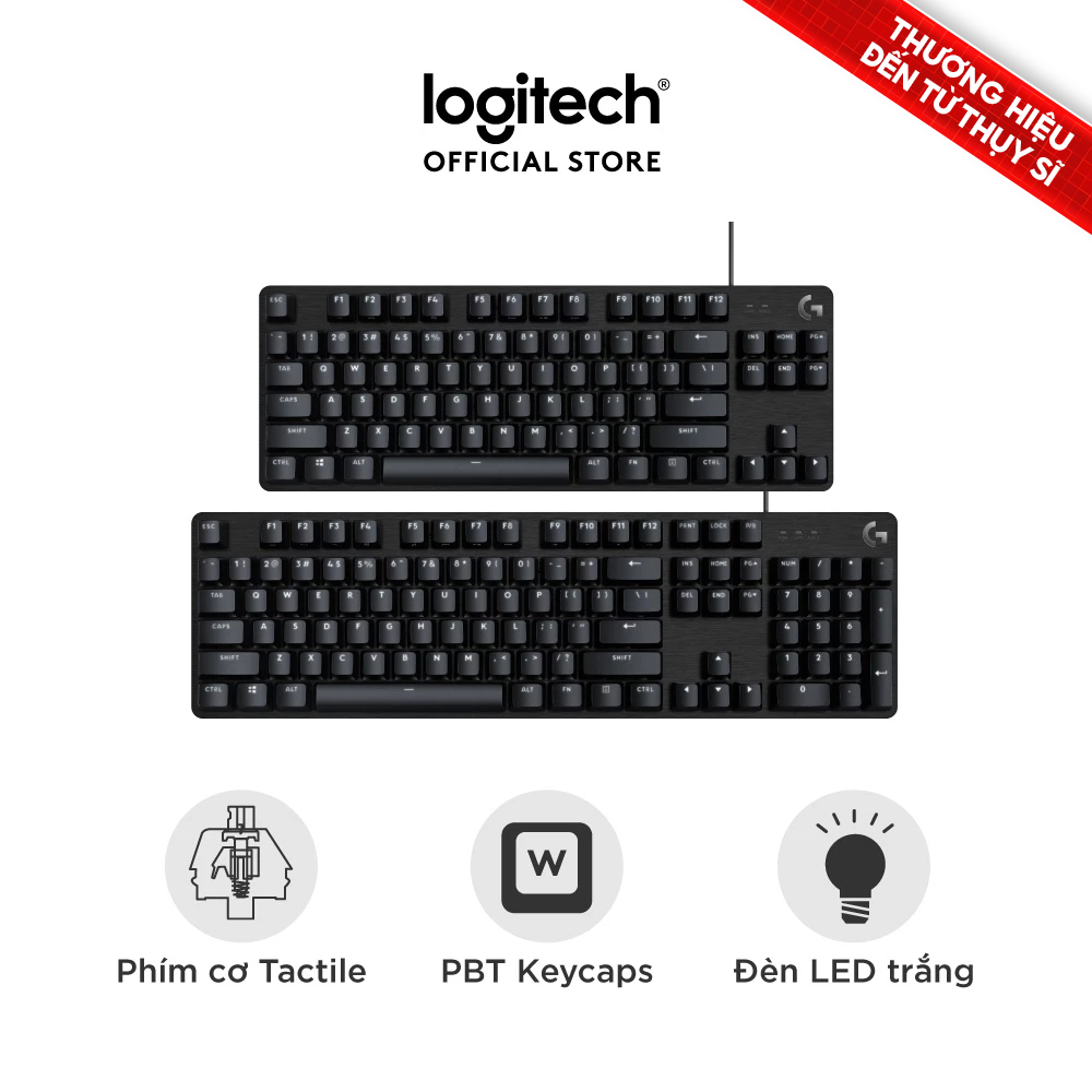 Bàn phím cơ gaming Logitech G413 TKL SE | G413 SE Full size Keycap PBT AntiGhosting