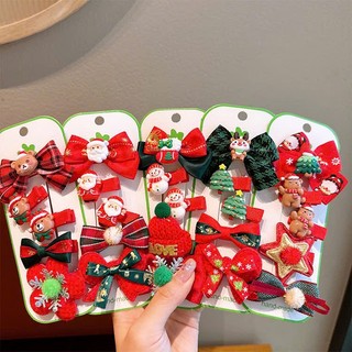 (Giáng sinh) Set 5 Kẹp, Chun Buộc Tóc Noel Giáng Sinh Hình Thú Siêu Xinh 😍❤😍