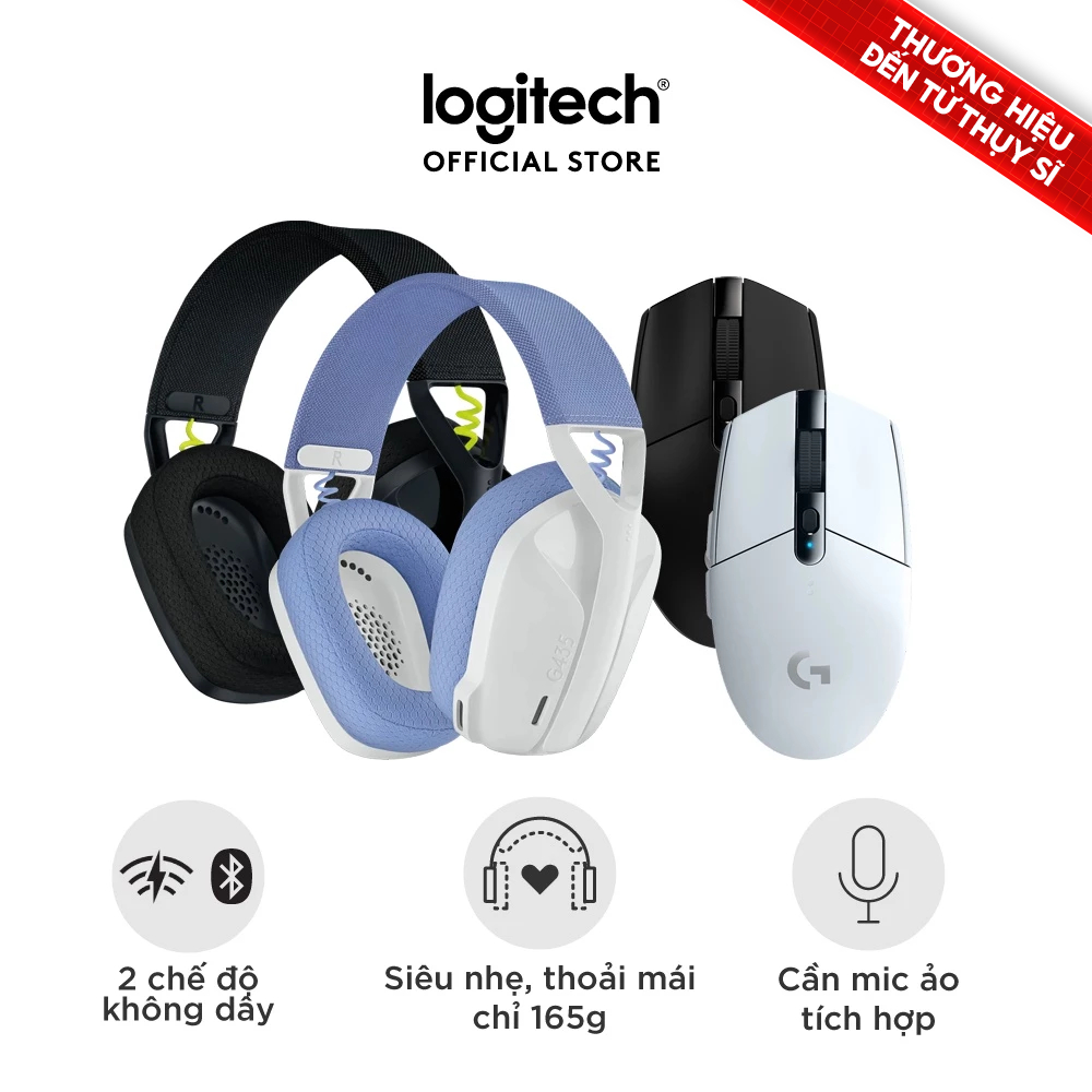 Combo Tai nghe gaming Logitech G435 và Chuột gaming Logitech G304