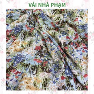 VẢI VOAN TẰM HỌA TIẾT HOA NHÍ - KHỔ VẢI 1.5M - VẢI NHÀ PHẠM