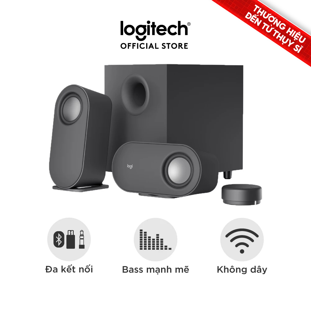Loa máy tính Bluetooth Logitech Z407 - Đa kết nối (USB, AUX, Bluetooth), công suất 80W