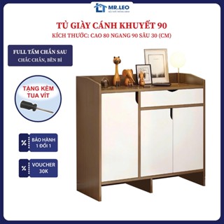 Tủ Giày Gỗ - Kệ Đựng Giày Dép Gỗ MDF [Tặng Tua Vít]  Cao 80cm Ngang 90cm Sâu 30cm