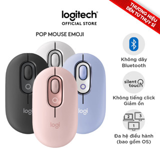 Chuột không dây bluetooth Logitech POP Mouse - Emoji tùy chỉnh, SilentTouch giảm ồn