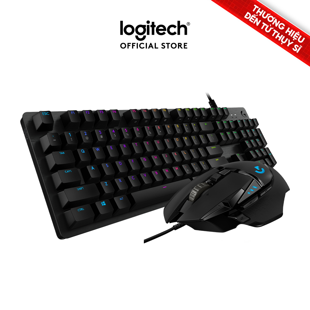 Combo bàn phím và chuột gaming Logitech G512 GX & G502 Hero