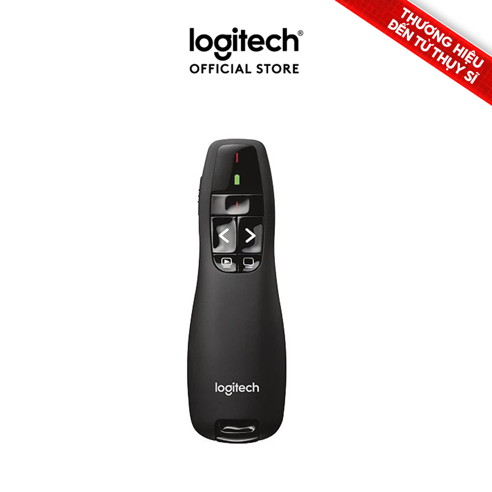 Bút trình chiếu từ xa Logitech R400 - Không dây USB 15m, nút bấm tiện lợi