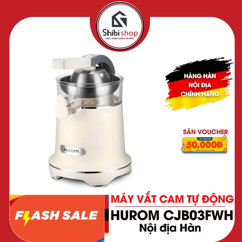 Máy vắt cam HUROM CJB03FWH, nội địa Hàn, công suất mạnh, chân đế chống trượt, dễ dàng vệ sinh