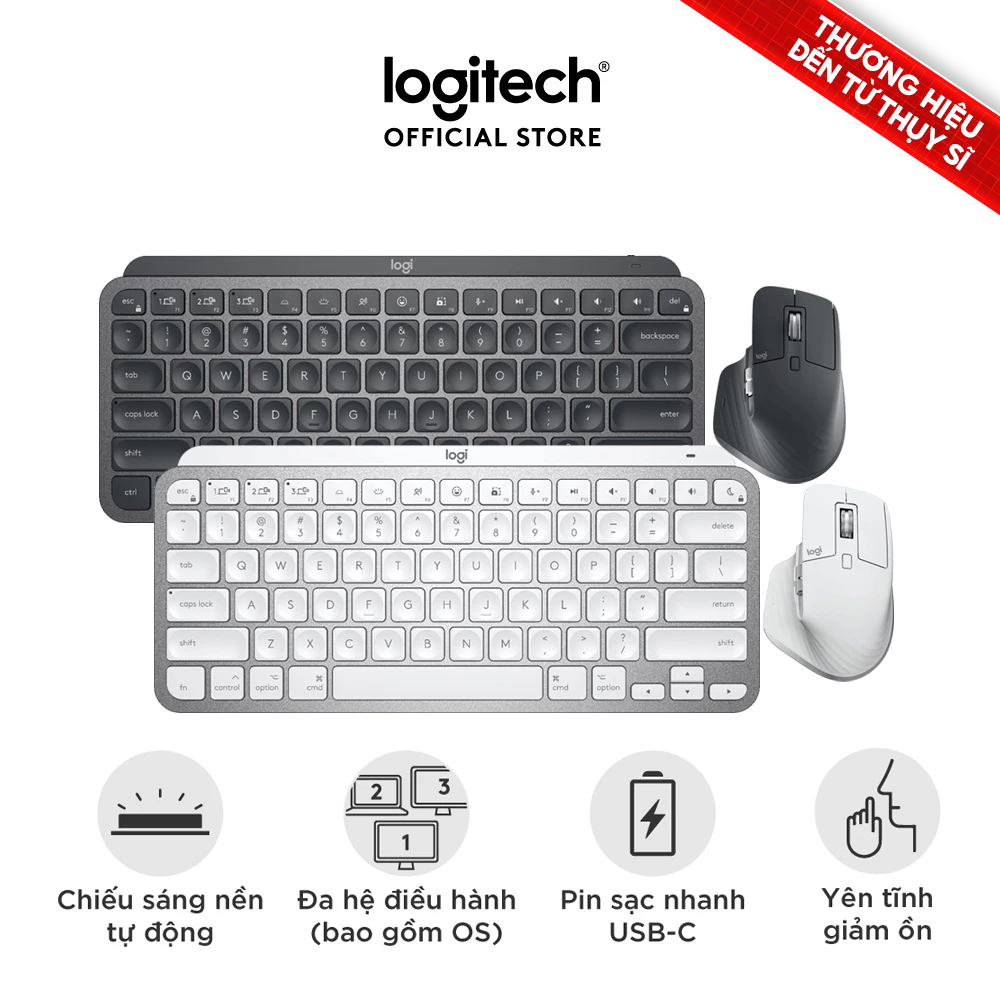 Combo bàn phím Logitech MX Keys Mini và chuột Logitech MX Master 3S