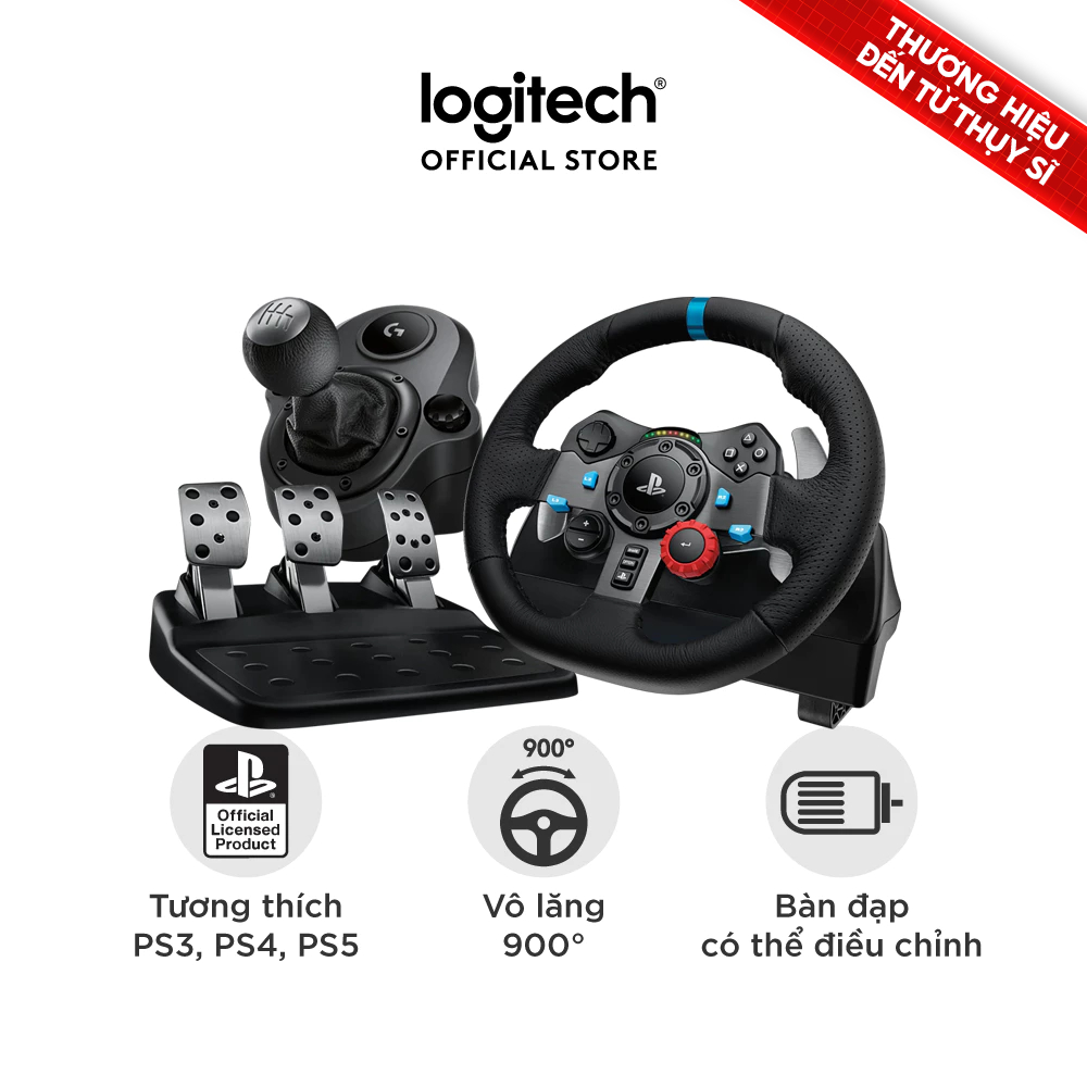 Combo Vô Lăng Logitech G29 Driving Force Và Cần số Logitech SHIFTER
