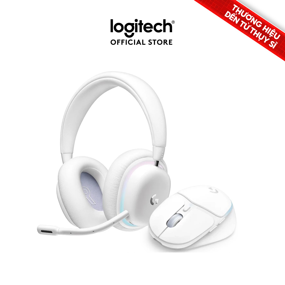 Combo Chuột Tai nghe gaming Logitech G G735 Aurora và Chuột gaming Logitech G705 Aurora