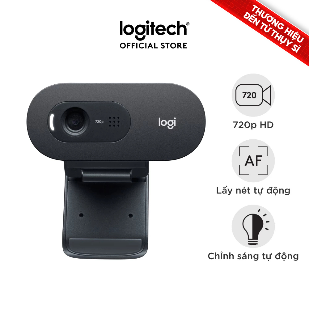 Webcam Logitech C270 720p HD - Góc cam 55o, mic giảm ồn, tự chỉnh sáng, chụp ảnh 3MB