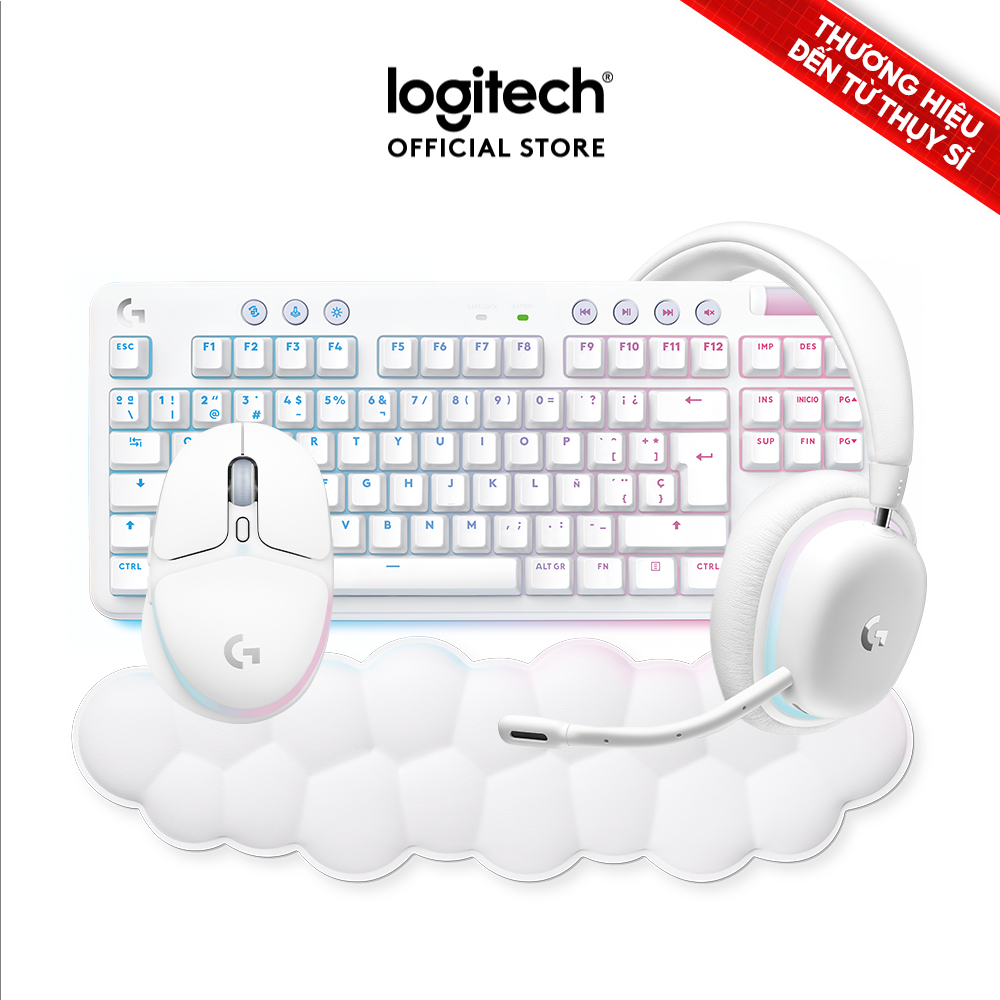 Combo Logitech Aurora - Bàn phím cơ G715 TKL, Chuột G705, Tai nghe không dây G735