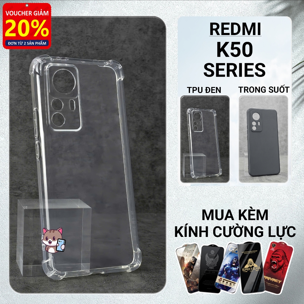 Ốp lưng Redmi K50 Ultra,Gaming,Pro, K50 5G chống sốc, viền vuông Cowcase | Vỏ điện thoại Xiaomi bảo 