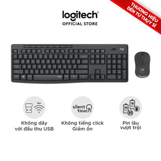  Combo Bàn phím và chuột không dây Logitech MK295 Silent - Giảm ồn có phím số bền bỉ 