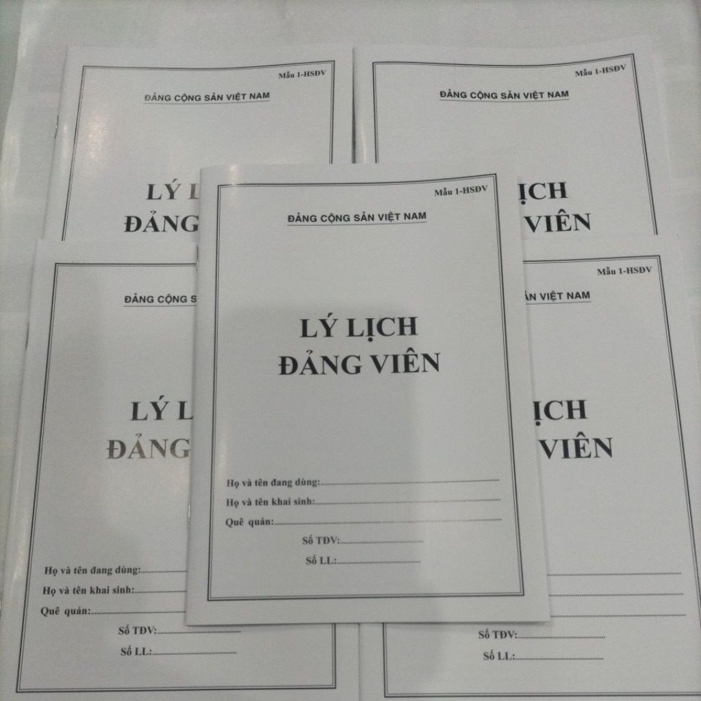 Lý lịch đảng viên 1-HSDV (6 quyển)-32trang
