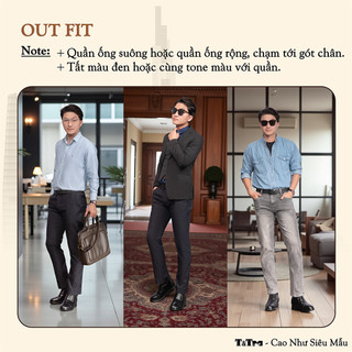 [10CM] Giày Nam Đế Cao T&Tra T93 Đen - Ít Dốc Mang Thoải Mái Hơn