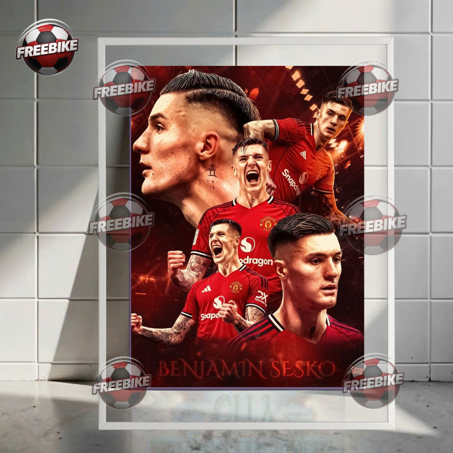 POSTER BENJAMIN SESKO KHUNG BẰNG KÍNH PHA LÊ CAO CẤP