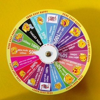  Vòng quay may mắn vòng quay ăn nhậu đường kính 25cm cao 6cm 