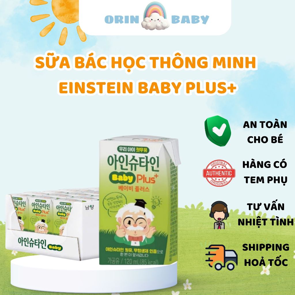 Sữa Bác Học Thông Minh Einstein Baby Plus+  - Sữa Không K.Sinh Cho Bé từ 1Y - Orin Baby Store