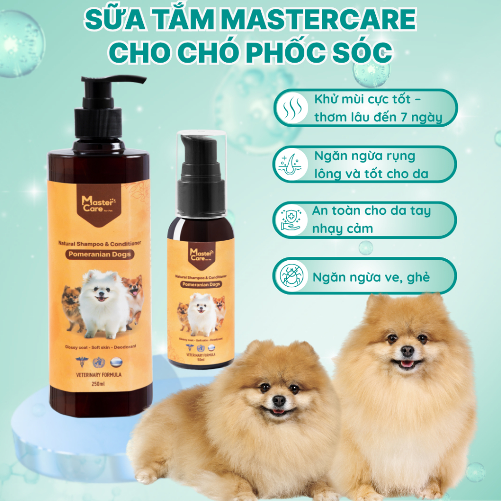 Sữa tắm cho Chó Phốc Sóc thơm lâu, khử mùi hôi, mượt lông, không cay mắt MasterCare For Pet