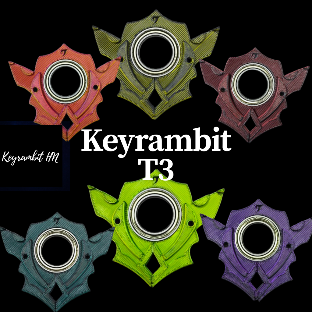 [Keyrambit TD3] Bộ sưu tập Keyrambit TD3 - Móc khóa xoay keyrambit cao cấp xả stress - kèm khoen móc