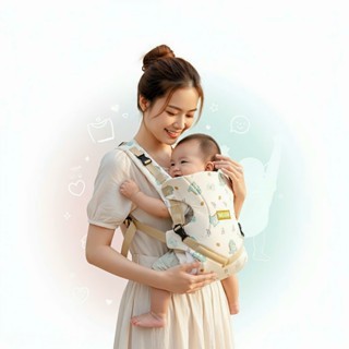  Địu em bé Địu 4 tư thế cho bé Royal đai địu bé đi xe máy an toàn 