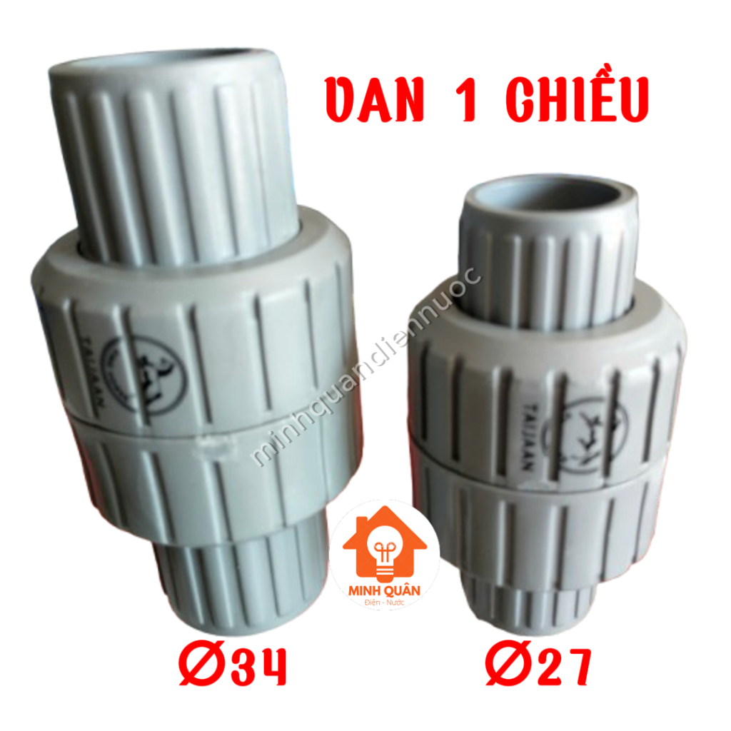 Luppe 1 chiều, van 1 chiều lò xo phi 27mm, phi 34mm TAIJAAN