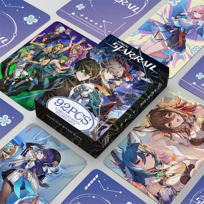 60 Thẻ Lomo Card + 32 Sticker Honkai Star Rail HSR - Full Bộ Nhân Vật Trailblazer, Dan Heng, Kafka, 