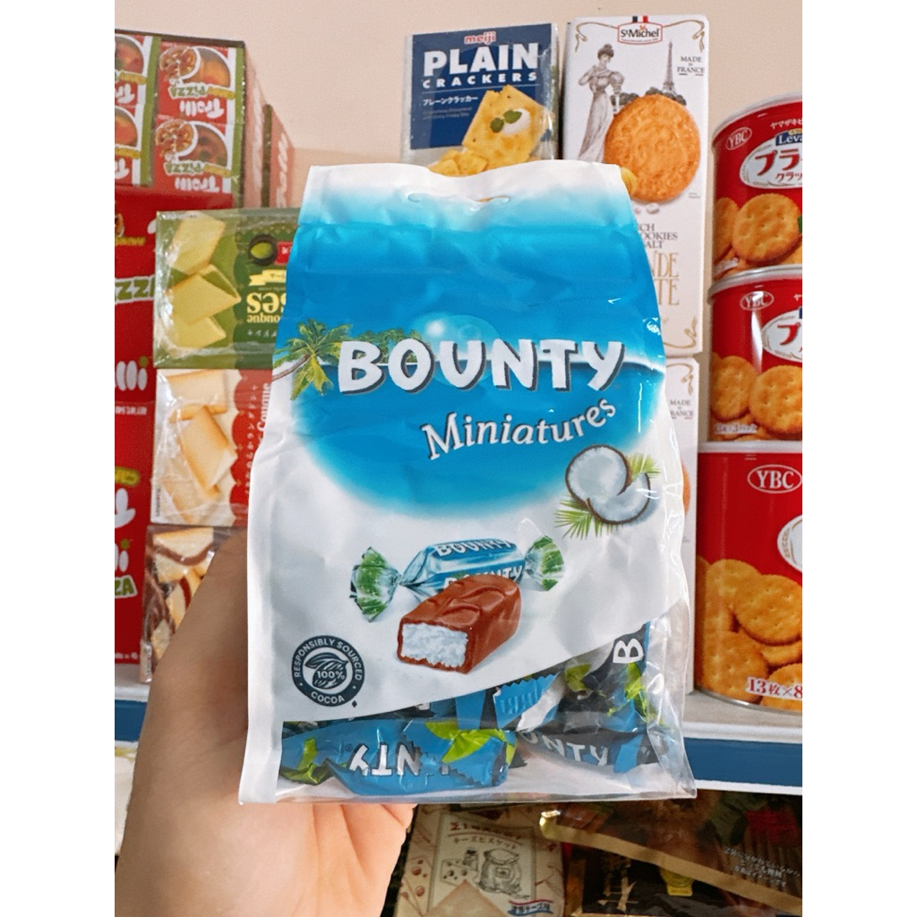 Socola nhân dừa Bounty Miniatures Chocolate 220g của Mỹ — Date 07/2026