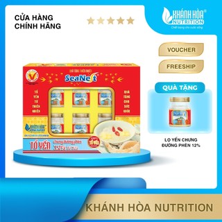   DEAL SỐC  Hộp Quà Nước Yến Sào 12% Tổ Yến Chưng Đường Phèn  Không Đường  Nhân Sâm - Khánh Hòa Nutrition - 8 Lọ x 70 ML 