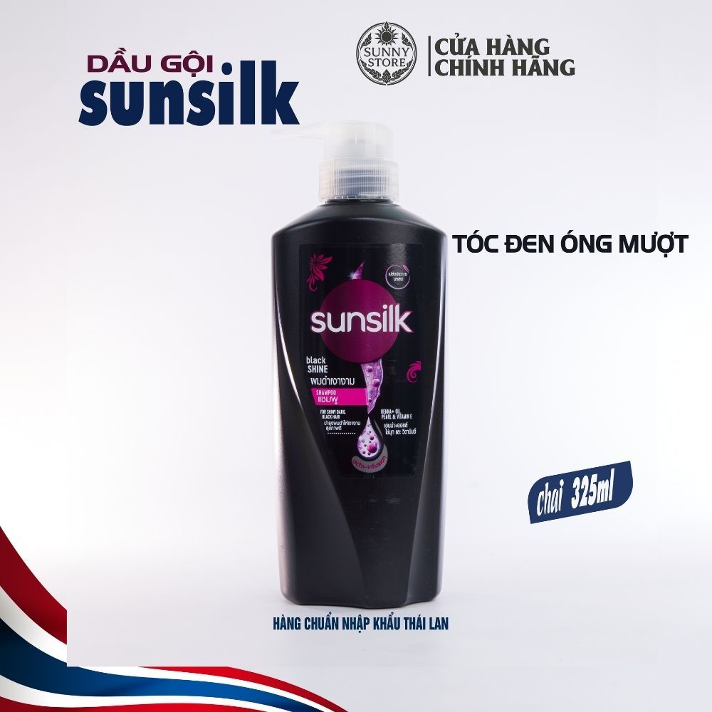 Dầu Gội Sunsilk Black Shine Thái Lan 325ml Dưỡng Tóc Bóng Mượt - SUNNY STORE – Tạp Hoá Thái Lan