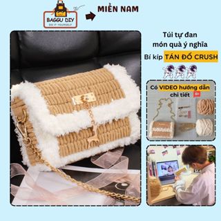  Túi tự đan handmade túi tự làm - quà tặng người yêu kèm video hướng dẫn chi tiết  A01- Baggu DIY 